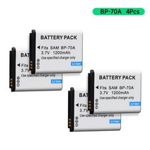 범용 호환 BP-70A EA-BP70A 배터리 S AQ100 DV150F ES65 MV800 ES99 PL201, 04 4PCS