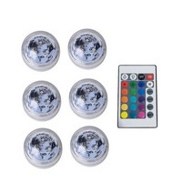 led 야간 실내 태양광 수중 지하 램프 조명 잠수정 방수 rgb 웨딩 차 빛 욕조 연못 풀 욕조 수족관 파티 꽃병 장식, 6 램프 1 컨트롤러