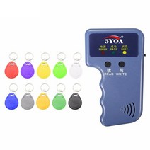 RFID 리더기 복사기 휴대용 125khz em4100 tk4100 작가 프로그래머, 푸른