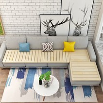 소파 프레임 우드 매트 허리 보호 원목 쇼파베드, 60cmx120cm