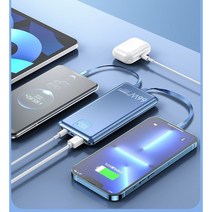 PYHO 고속충전 잔량표시 20000mAh 보조배터리 얇고 가벼운 휴대용 대용량 66w 슈퍼급속충전 아이폰 삼성용 보조배터리 다용도 LED 조명 보조배터리, 핑크
