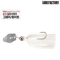 우기마켓 루어팩토리 스파이럴 채터 루어 스피너베이트 1/2oz 3/8oz 배스루어, 3번 1/2oz