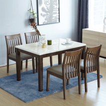 베스트리빙 제니스 제시 화강암 대리석 or 포세린 통세라믹 4인용 식탁 테이블세트/의자4개/4colors, 화이트대리석/모카