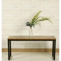 좁은공간 얇고 긴 철재프레임 벤치의자 밴치의자 카페, 2인_멀바우벤치의자(YYWC2086-BK)