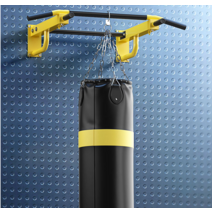 벽걸이 철봉 벽 부착 문틀 등운동 턱걸이 풀업바, 기본 - 노란색