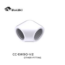 커스텀수냉 고사양컴퓨터 게이밍데스크탑 BYKSKI-G1/4 ''스레드 90 도 피팅 어댑터 수냉, 한개옵션1, 02 white
