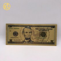 12 5 10 20 50 억 미국 달러 금 지폐 장식 골동품 도금 기념품, 07 USD 5