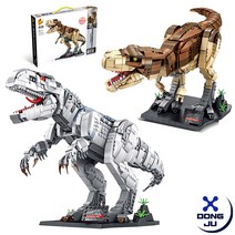대형 티라노사우르스 공룡 중국 레고 호환 블럭 장난감, 티라노사우르스 실버 대형