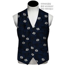 이럭셔리클럽 꽃 무늬 베스트 맞춤 조끼 VE200207