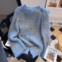 나른 니트 스팽글 스웨터 스타일리시한 여성 긴팔 상의