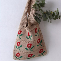 플라워 니트 가방 4type