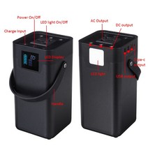 54600mah 보조베터리 200w 휴대용 태양 발전기 에너지 저장 모바일 전원 공급 장치 110220v 야외 ups 배터리 충전, 브라운