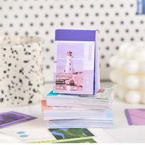 꿈속의 바다 빈티지 다꾸 미니 스티커북 6종, 3.블루 오션 시