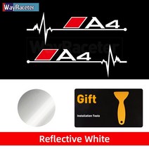 차량용스티커 2Pcs 반사 자동차 창 스티커 데칼 Audi A1 A3 A4 A5 A6 A7 S3 S4 S5 S6 S7 Q3 Q5 Q7 TT 액세, 03 For A4