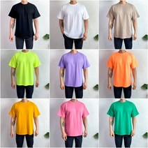 코코로맨틱 남성 여성 오버핏 부드러운 기본 반팔티 4종 반팔 티셔츠