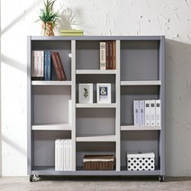 블랑누보 북케이스 수석장 오픈장 낮은 이동식 가로 DIY 틈새 책장 1200, 이동식책장_3단(1200)_진연그레이