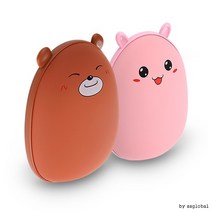 귀여운 캐릭터 우니부니 양면발열 손난로 충전식 USB 대용량 보조배터리, 핑크