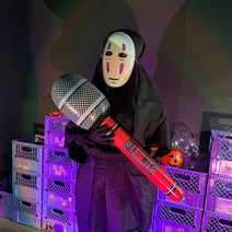 대형 마이크풍선 유튜브소품 벌칙게임 복불복 단체 행사용품 파티 인싸템 3colors, 레드