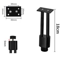 철제다리 철재 테이블 탁자 다리 가구 금속 테이블 다리 8-20CM 하드웨어 마운트 소파 의자 TV 드레서, 03 Black 18cm