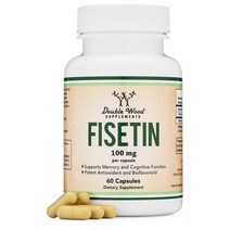 더블우드 피세틴 60정 Fisetin Capsules - 100mg 60 Count (Natural Bioflavonoid Polyphenols Supplement