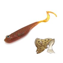 버클리 파워 저크쉐드 테일 4.5인치 HD 광어 우럭 웜 저크쉐드 다운샷웜, 저크PBBPJT4.5-HDGRL