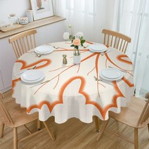 원형테이블보 가을 단풍잎 라운드 웨딩 호텔 테이블 휴일 다이닝 방수 식탁보, 없음, 60.HZF05931 - 137x274cm Tablec