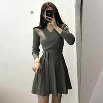 아루클럽 MD추천 디루앙 랩 니트원피스