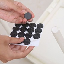 힘찬쇼핑_ 원형 블랙 진동 소음 방지 패드 2cm 식탁의자 발 커버 소형 가구 끌림 미끄럼 방지 끄는 소리 층간소음 캡, 기본