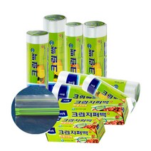 모래알마켓 크린랩 크린 알뜰 지퍼백 소형 중형 대형 알뜰/이중, 크린랲 알뜰지퍼백 대형 25cmX30cm