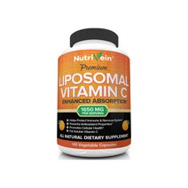 Nutrivein Liposomal Vitamin C 뉴트리빈 리포소말 비타민 C 1650mg 180베지터블 캡슐, 180개