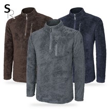 스타일랑 갓성비 남성 겨울철 따뜻한 장모 후리스 긴팔 집업 티셔츠(SY2SR3JK023M)