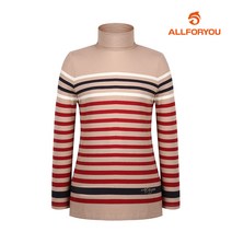 [올포유] 여성 줄무늬 폴라 티셔츠 AWTHI8153-509_G