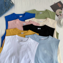 한중무역지원센터 8color 무지 오버핏 나시 민소매