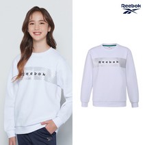 [푸마 키즈] REEBOK 리복키즈 주니어 데일리 기모 맨투맨 화이트