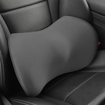 자동차 의자 요추 받침 쿠션 블랙 그레이 등받이 쿠션 C cushion 01, 1개