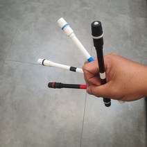 스피닝 볼펜 초보자용 돌리기볼펜 연습용 펜스피닝 작은선물, 흰-파