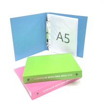 A5사이즈 에코 3공 O링 클리어화일 (80매), 흑색
