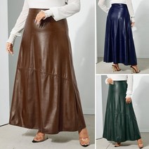 ZANZEA 여성 패션 특대 지퍼 숙녀 드레스 플러스 이브닝 스커트 PU 가죽 스커트