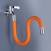 호스 줄 수도꼭지 수전 수도 싱크대 세면대 샤워기, 오렌지(30CM)