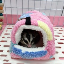 햄스터 하우스 따뜻한 부드러운 침대 및 주택 쥐 케이지 인쇄 해먹 코튼 기니 돼지 액세서리 동물, 8_S-8x8cm