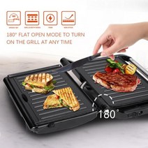 오븐 피자기계 업소용 기 전기 샌드위치 메이커 그릴 플레이트 파니니 750W 요리 주방 가전 아침 식사 와플 기계 토스터 철 팬 붙지 않는, 220V+기타+미국