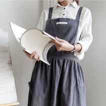 원피스 앞치마 최준카페 고사리 나물 어쩌다주부앞치마, B타입-블랙