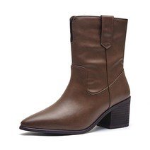 엘칸토 여성용 인텐스 웨스턴 앵클부츠 6cm LCWA10I138