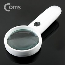 손잡이 돋보기 렌즈 조명 LED 75mm 확대경 3배율, 상세페이지 참조