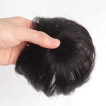 엄마 어머니 정수리 가발 원형탈모 부분 헤어 인모 볼륨업 중년 똑딱이 탑커버 피스 헤어뽕, 기본, 기본