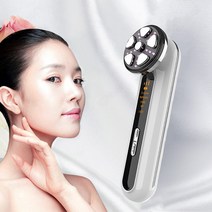 Kiboer 피부 마사지기 음파 진동 led광파 영양 도입 EMS미전류 RF 리프팅 2색, 화이트