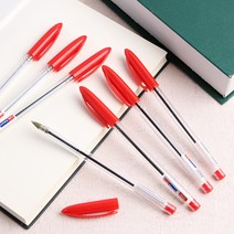 명문구 필기감좋은볼펜 볼팬 0.7 볼펜 선물 빨강 10p