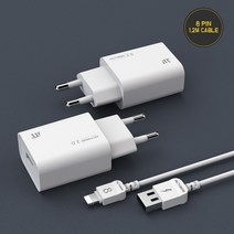 엑티몬 2.0A 가정용충전기 아이폰8핀 USB 1구 케이블 분리형, 단품