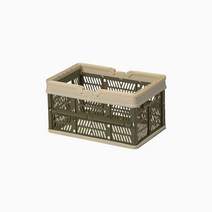 예스캠핑 접이식 수납 미니 폴딩박스 오픈형 자동차 트렁크 정리함 감성 차박 캠핑용품, 카키 1개