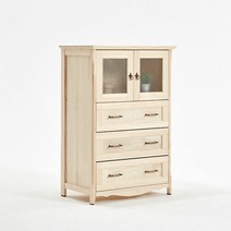 [우아미가구]파스토 원목 양문 서랍장, 색상:그레이오크